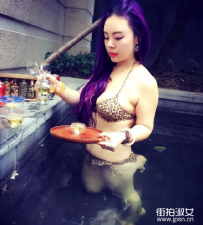 温泉豹纹母女