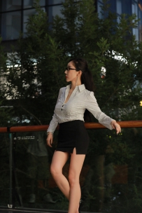 街拍搭讪性感美腿女神