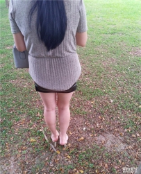 皮裤超短裙